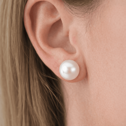 Freshwater pearl earrings in 925 sterling silver (7–8 mm)