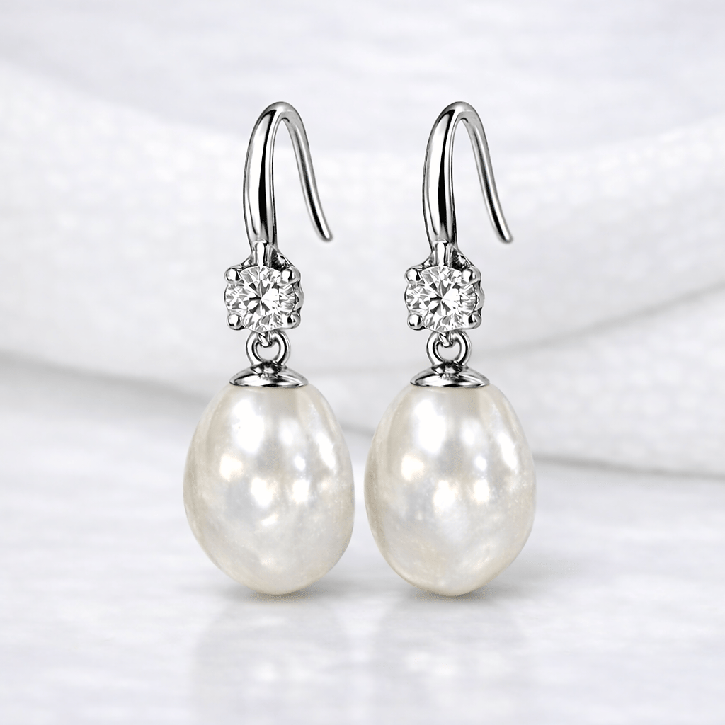 Blinket Baroque Drop – øredobber med ekte barokk ferskvannsperle