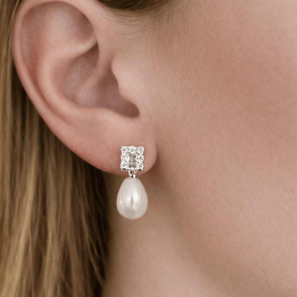 Blinket Perledråpe i 925 sølv – ekte ferskvannsperle