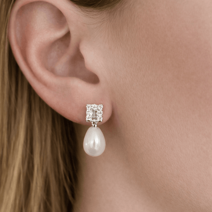 Blinket Perledråpe i 925 sølv – ekte ferskvannsperle