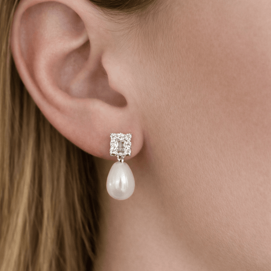 Blinket Perledråpe i 925 sølv – ekte ferskvannsperle