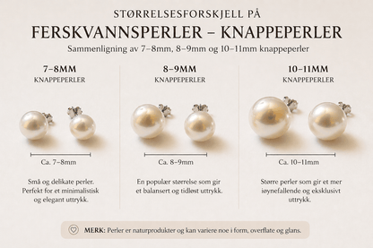 Freshwater pearl earrings in 925 sterling silver (7–8 mm)
